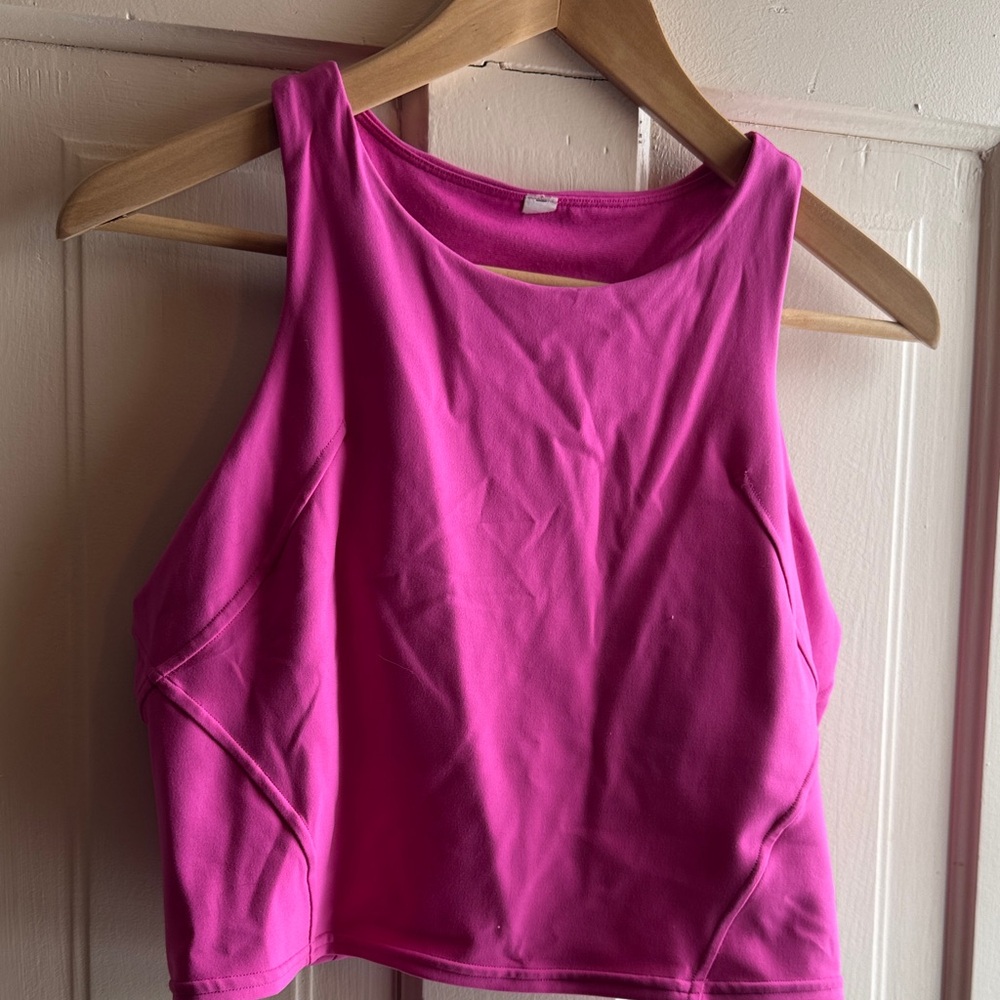 lululemon athletica Hot Pink Cropped Tank Top
